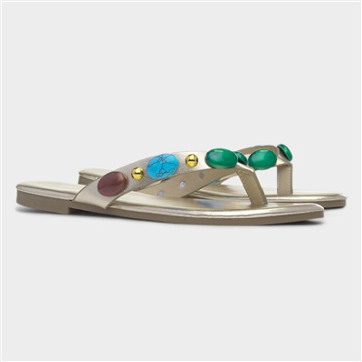 Juniper Womens Gold Sandal