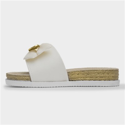 Darcie Womens White Mule Sandal