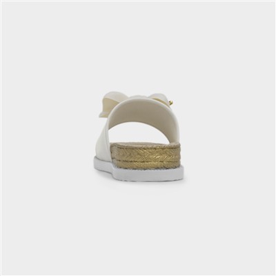 Darcie Womens White Mule Sandal