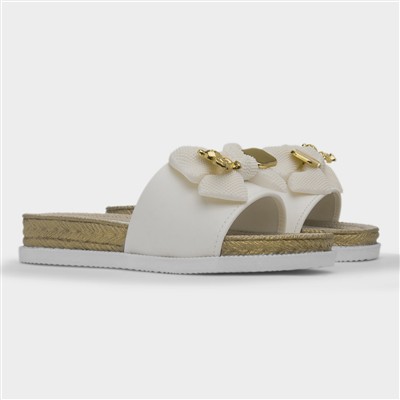 Darcie Womens White Mule Sandal