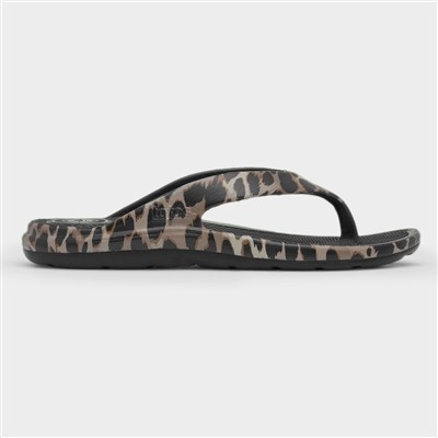 Solbounce Womens Brown Animal Print Sandal