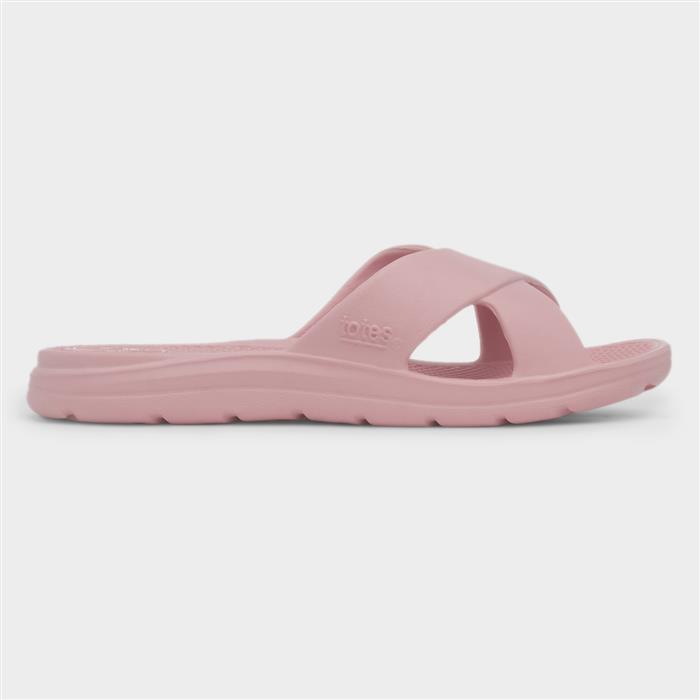 Totes Women's Pink Solbounce Eva Slider Size 7