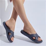Totes Solbounce Womens Navy Cross Strap EVA Slider (Click For Details)