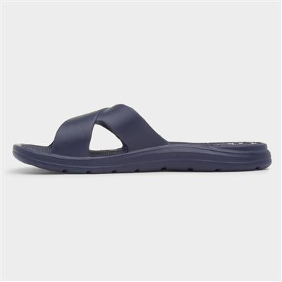 Solbounce Womens Navy Cross Strap EVA Slider