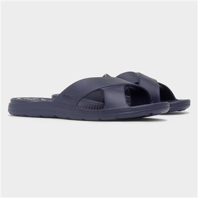 Solbounce Womens Navy Cross Strap EVA Slider