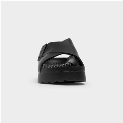 Solbounce Womens Black Buckle EVA Slider