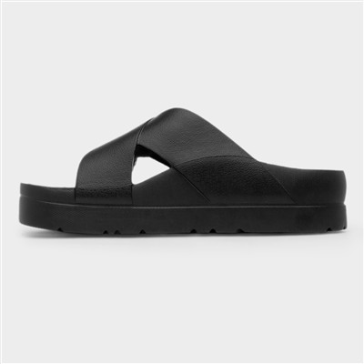 Solbounce Womens Black Buckle EVA Slider