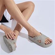 Totes Solbounce Womens Taupe Buckle EVA Slider (Click For Details)