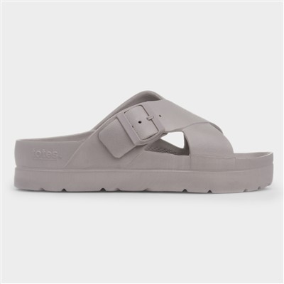 Solbounce Womens Taupe Buckle EVA Slider