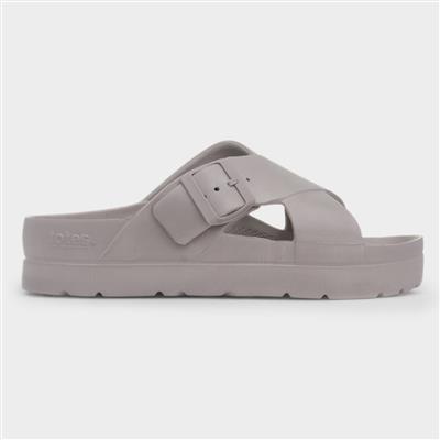 Solbounce Womens Taupe Buckle EVA Slider