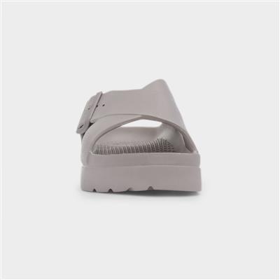 Solbounce Womens Taupe Buckle EVA Slider