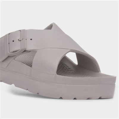 Solbounce Womens Taupe Buckle EVA Slider