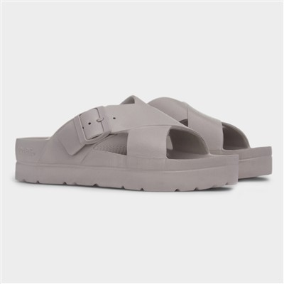 Solbounce Womens Taupe Buckle EVA Slider