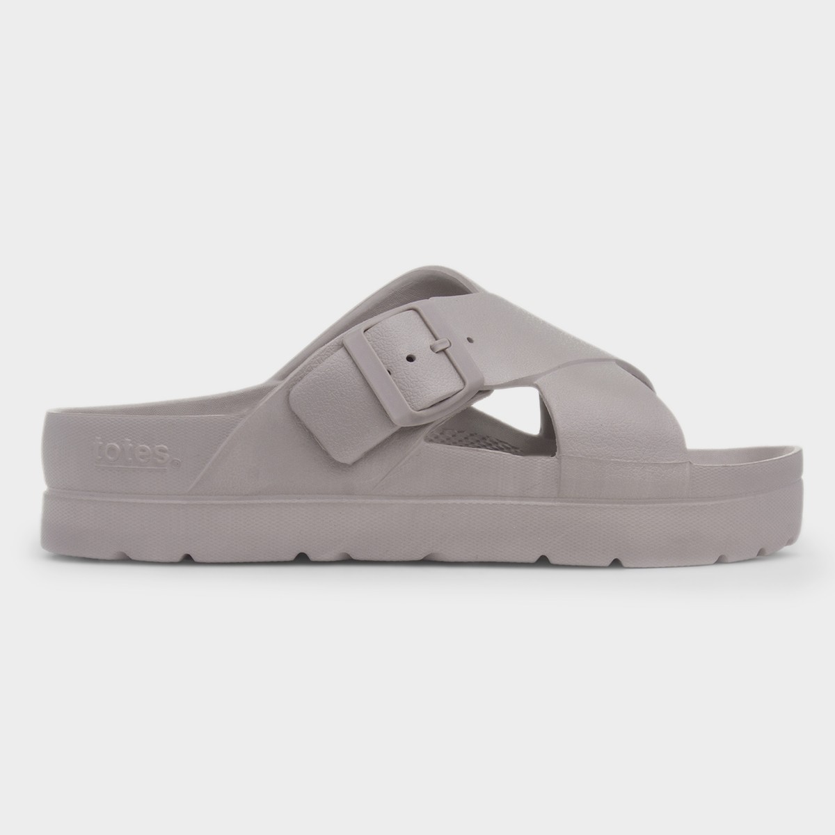 Solbounce Womens Taupe Buckle EVA Slider