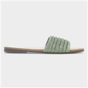 Krush Rosa Womens Green Woven Mule Slip On Sandal (Click For Details)