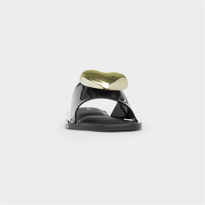 Bree Womens Black Heart Mule Sandal