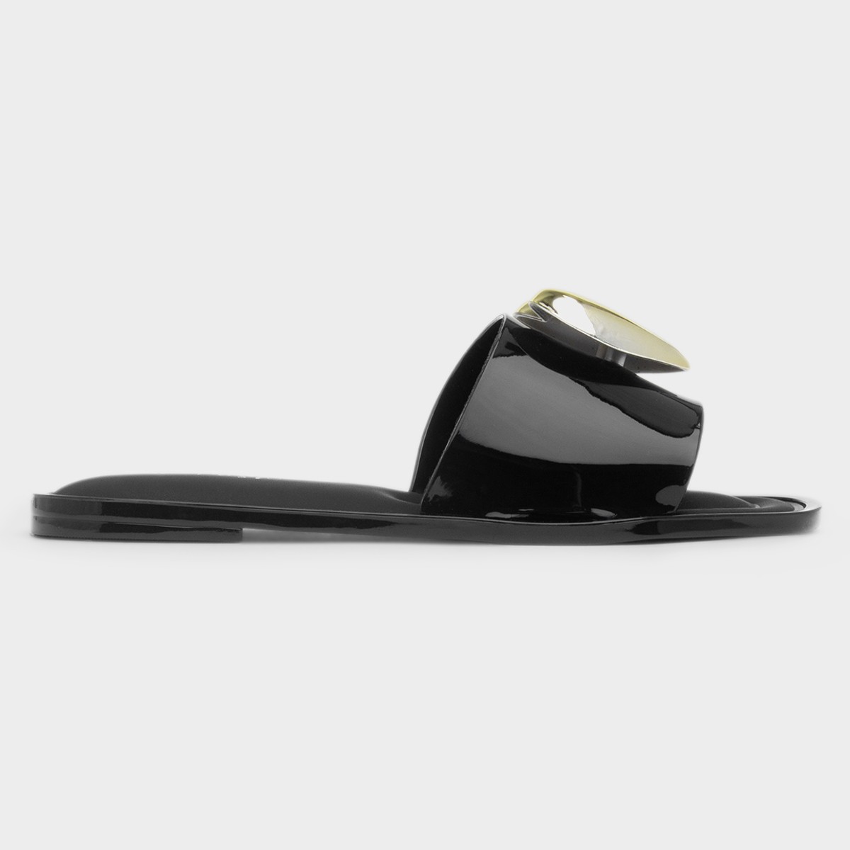 Bree Womens Black Heart Mule Sandal