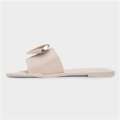 Bree Womens Nude Heart Mule Sandal
