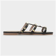 Krush Keira Womens Black Strappy Stud Mule Sandal (Click For Details)
