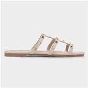 Krush Keira Womens Nude Strappy Stud Mule Sandal (Click For Details)