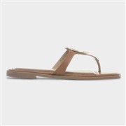 Krush Su Womens Tan Flat Toe Post Sandal (Click For Details)