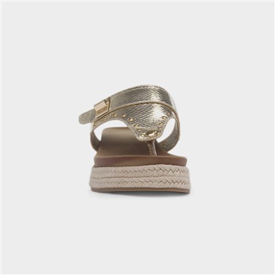Gracie Womens Gold Sandal