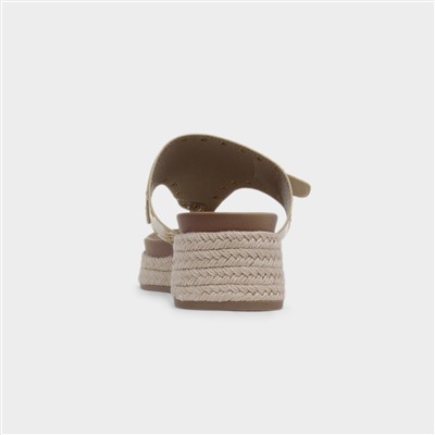 Gracie Womens Gold Sandal