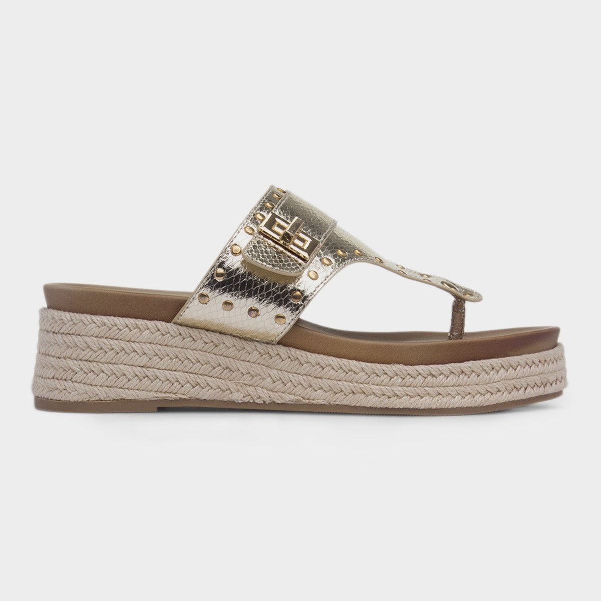 Gracie Womens Gold Sandal