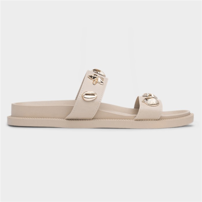 Marta Womens Beige Mule Sandal
