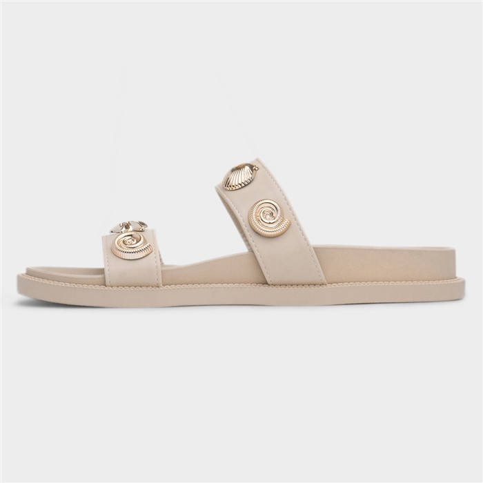Marta Womens Beige Mule Sandal