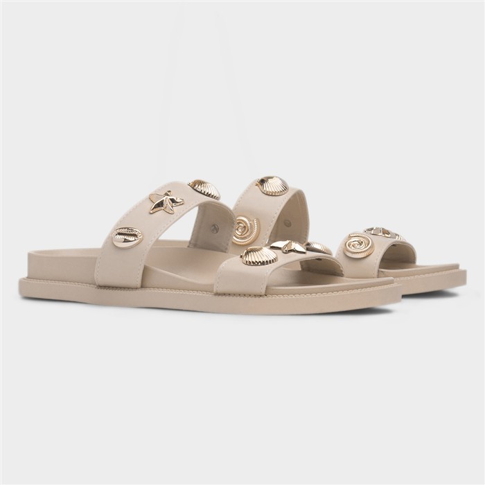Marta Womens Beige Mule Sandal
