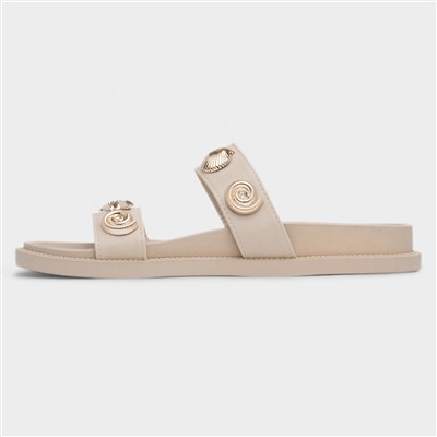 Marta Womens Beige Mule Sandal