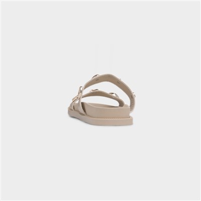 Marta Womens Beige Mule Sandal