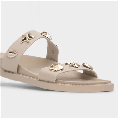 Marta Womens Beige Mule Sandal