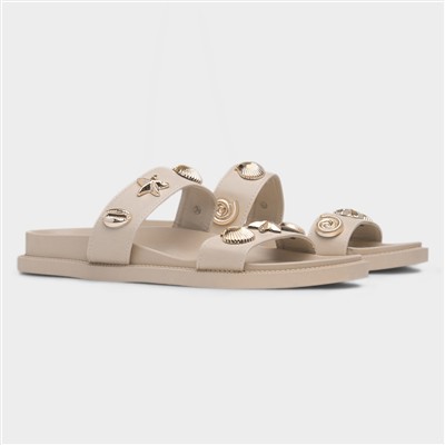 Marta Womens Beige Mule Sandal