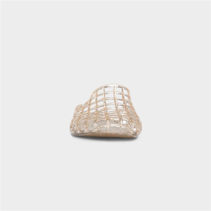 Diya Womens Gold Jelly Sandal