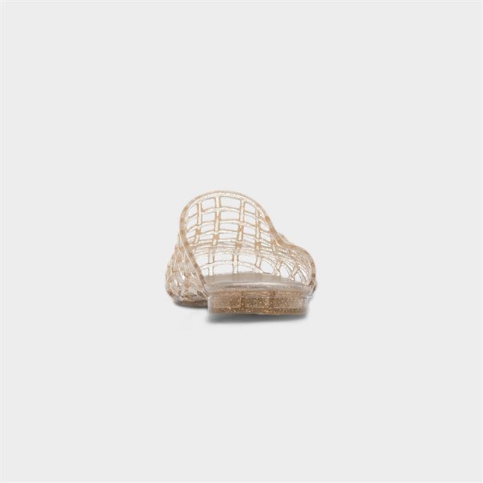 Diya Womens Gold Jelly Sandal