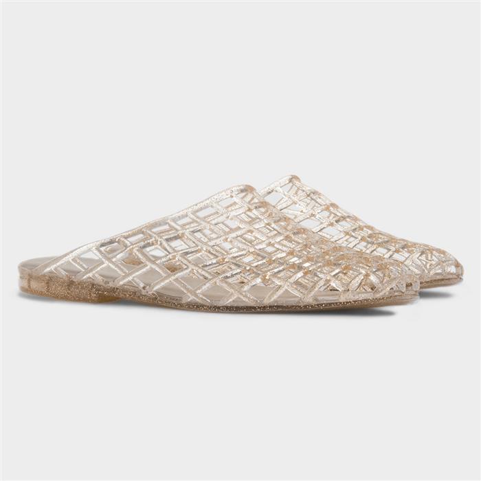 Diya Womens Gold Jelly Sandal