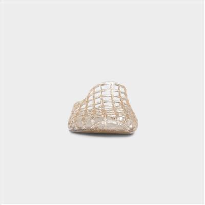 Diya Womens Gold Jelly Sandal