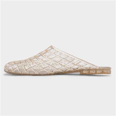 Diya Womens Gold Jelly Sandal