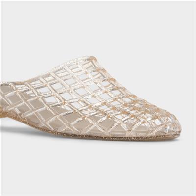 Diya Womens Gold Jelly Sandal