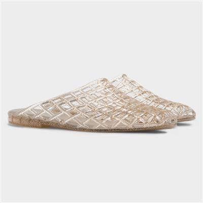 Diya Womens Gold Jelly Sandal