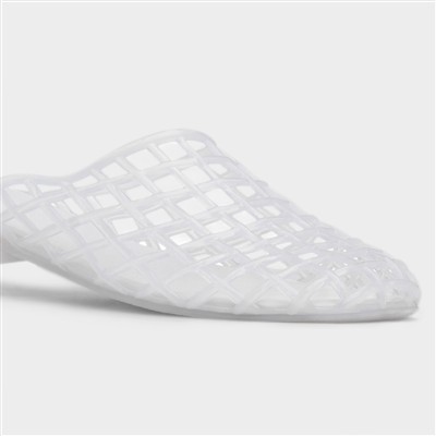 Diya Womens White Jelly Sandal