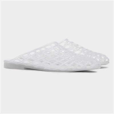 Diya Womens White Jelly Sandal