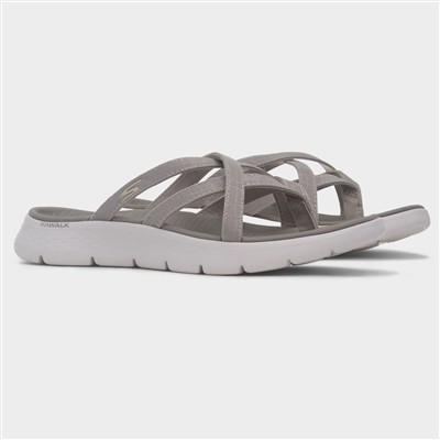 Go Walk Selena Womens Taupe Sandal