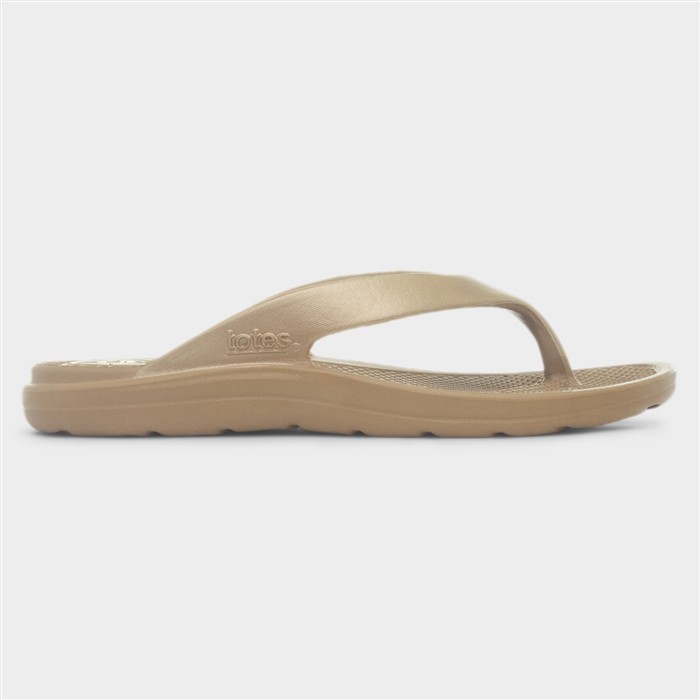 Solbounce Womens Gold Metallic EVA Flip Flop