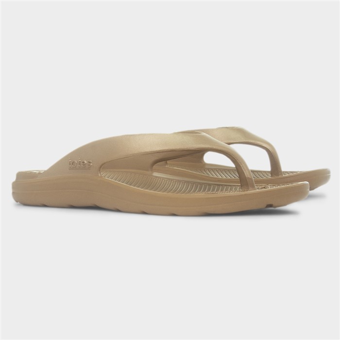 Solbounce Womens Gold Metallic EVA Flip Flop