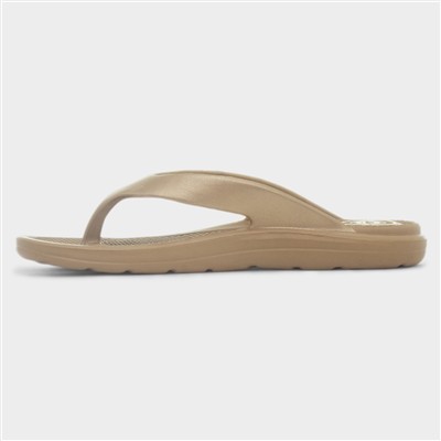 Solbounce Womens Gold Metallic EVA Flip Flop