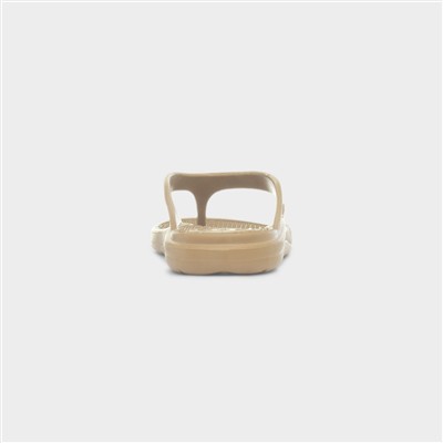 Solbounce Womens Gold Metallic EVA Flip Flop