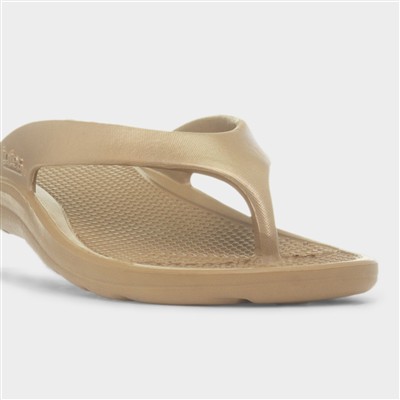 Solbounce Womens Gold Metallic EVA Flip Flop